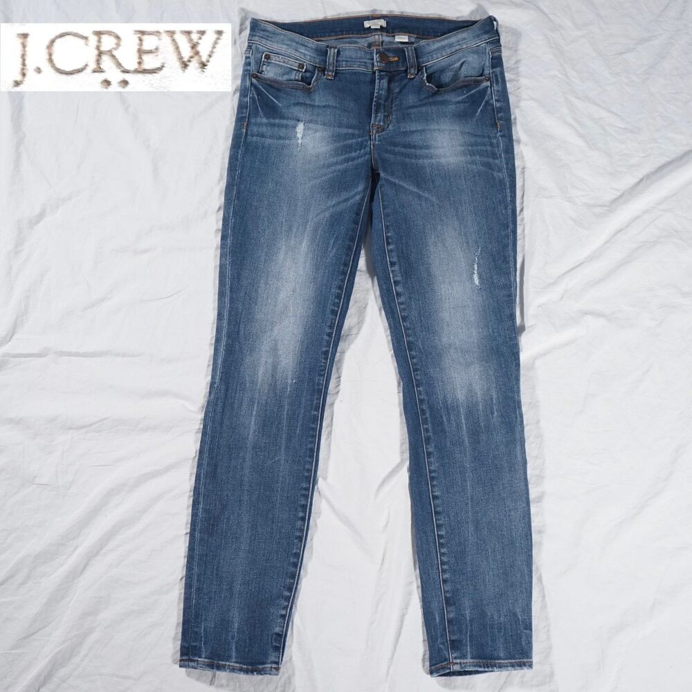 J.Crew Blue Stretch Ripped Jeans Women's 27